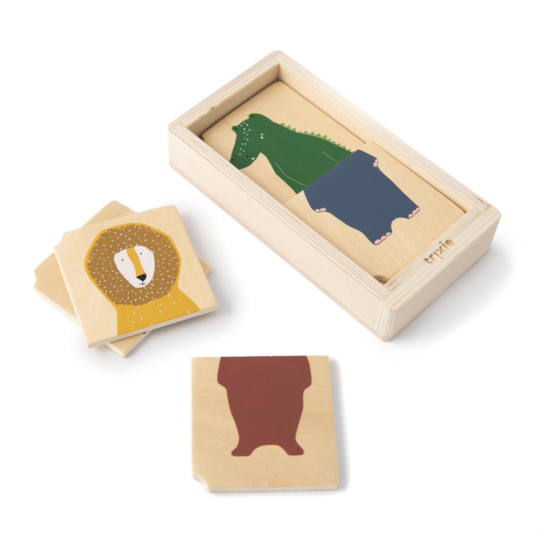 Combo de puzzle de animales de madera